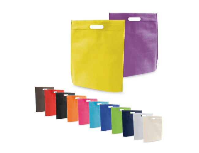 Sacola. Non-woven: 80 g/m. Termo-selado.     355 x 390 x 85 mm