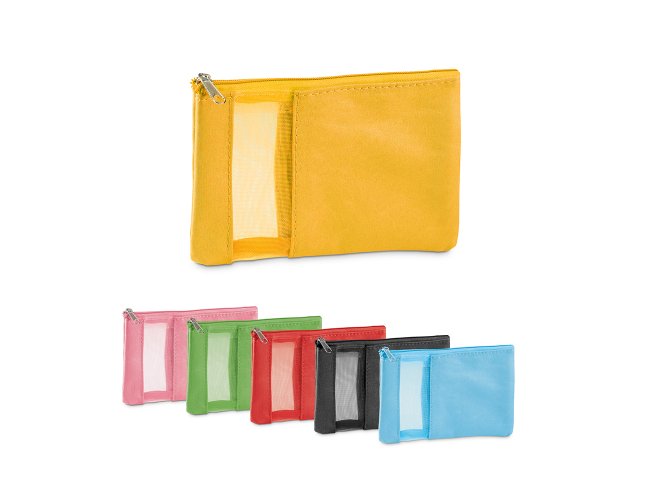 Bolsa multiusos. Microfibra e tela.     150 x 100 mm