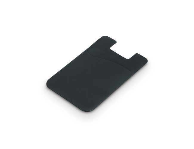 Porta cartes para celular. PVC. Com autocolante.     56 x 89 x 1 mm