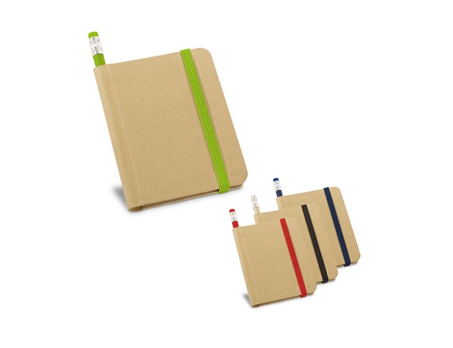 Caderno. Carto. Capa dura. Com 70 folhas no pautadas de papel recicla