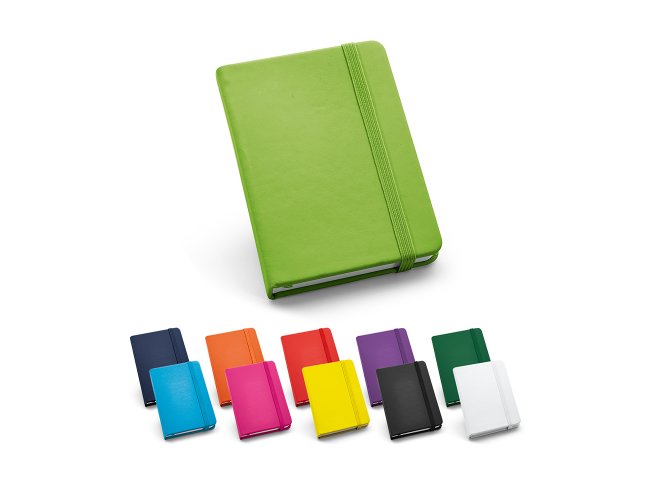 Caderno capa dura. C. sinttico. Com 80 folhas no pautadas.     90 x 1