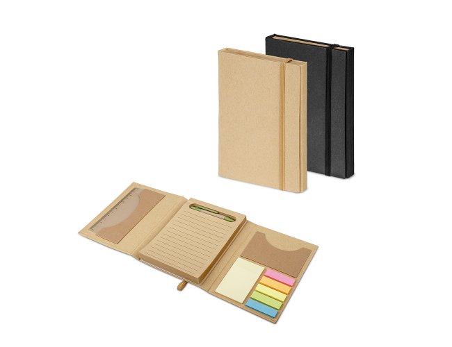 Kit para escritrio. Carto. Com caderno (80 folhas pautadas em papel r