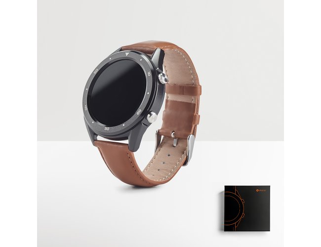 Relgio inteligente. Bracelete em couro. Bateria io ltio. Bluetooth.