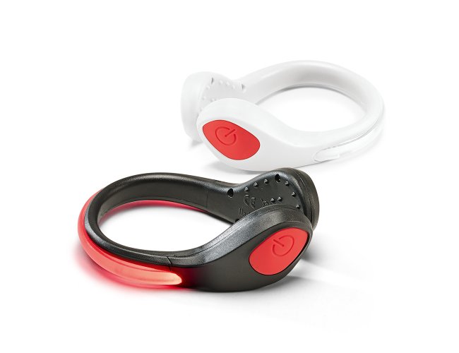 Luz refletora para tnis. ABS e PVC eco-friendly. Com 2 LEDs e 2 modos