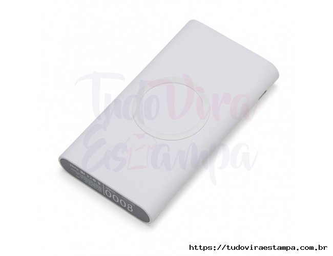 Power Bank 8000mAh com Carregamento via Induo ou via Cabo